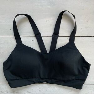 Victoria's Secret On Point Black Sports Bra Racer Back Padded Size M